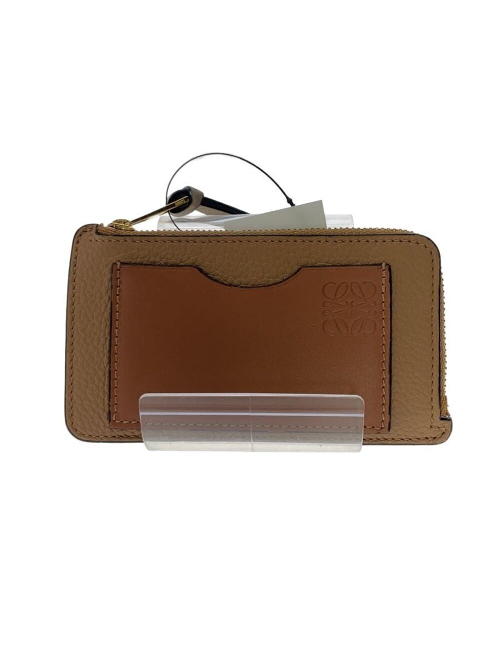 Loewe Fragment Case Card Leather Camel Brown